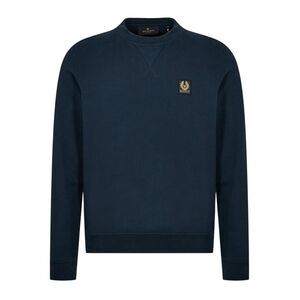 Belstaff Mens Embroidered Logo Cotton Sweatshirt / Ink